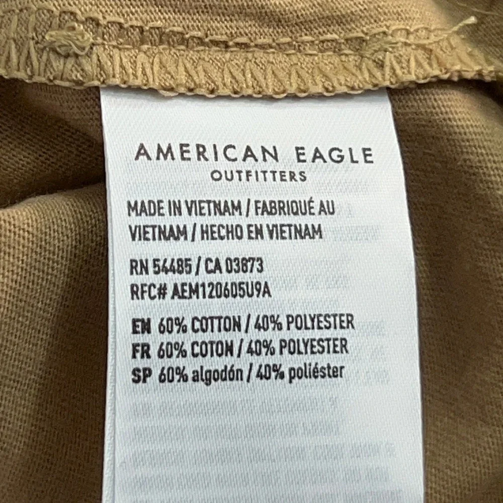 American Eagle Mens XXL Tan Graphic Logo Super Soft T-Shirt NWT